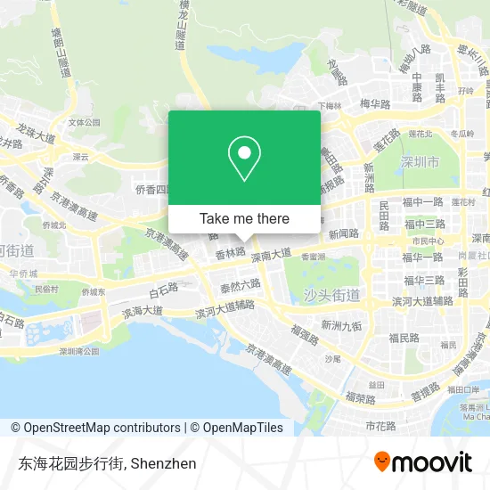 东海花园步行街 map