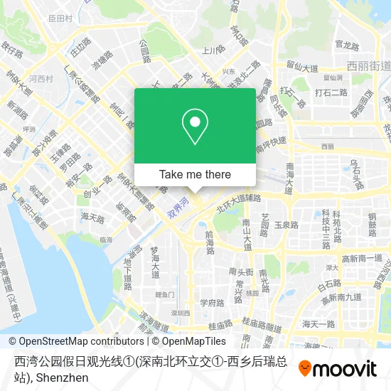 西湾公园假日观光线①(深南北环立交①-西乡后瑞总站) map