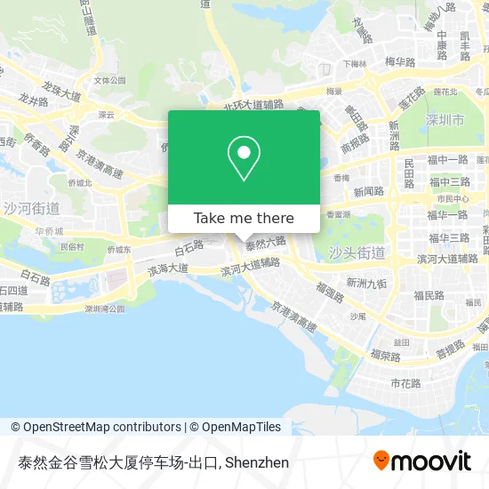 泰然金谷雪松大厦停车场-出口 map