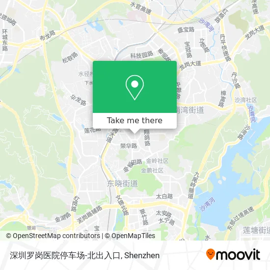 深圳罗岗医院停车场-北出入口 map