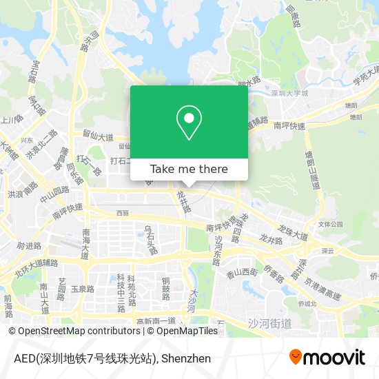 AED(深圳地铁7号线珠光站) map