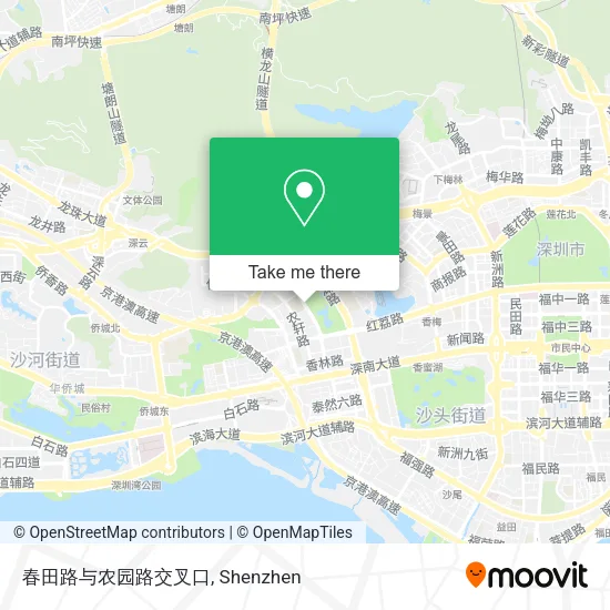春田路与农园路交叉口 map