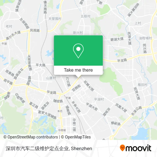 深圳市汽车二级维护定点企业 map