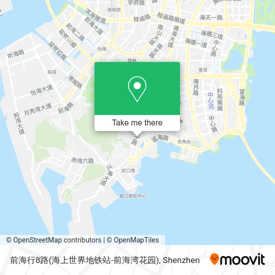 前海行8路(海上世界地铁站-前海湾花园) map