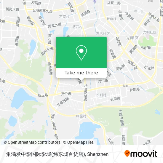 集鸿发中影国际影城(炜东城百货店) map