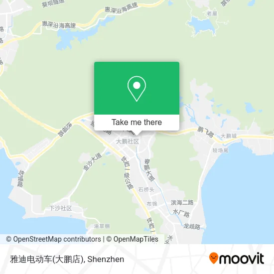 雅迪电动车(大鹏店) map