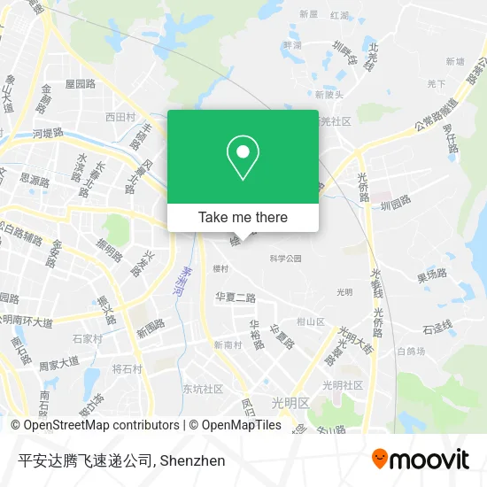 平安达腾飞速递公司 map