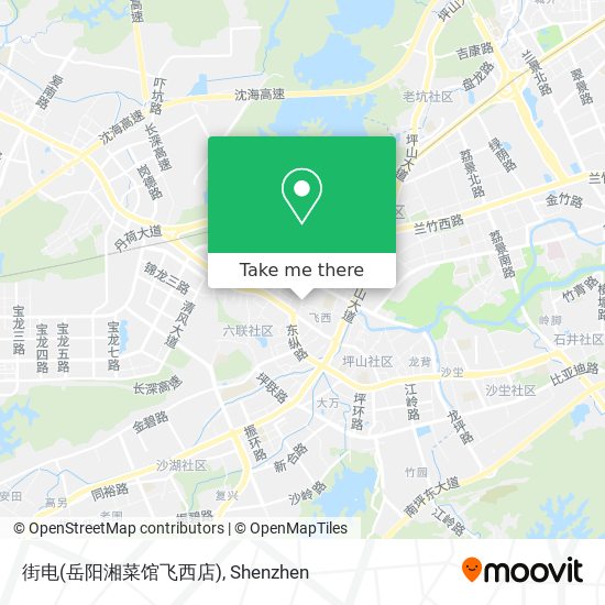 街电(岳阳湘菜馆飞西店) map