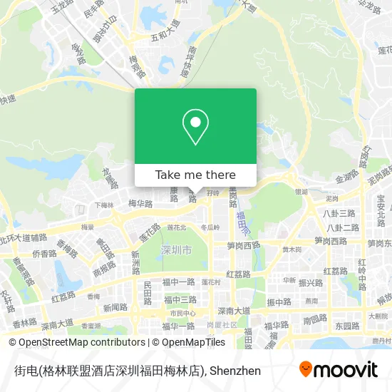街电(格林联盟酒店深圳福田梅林店) map