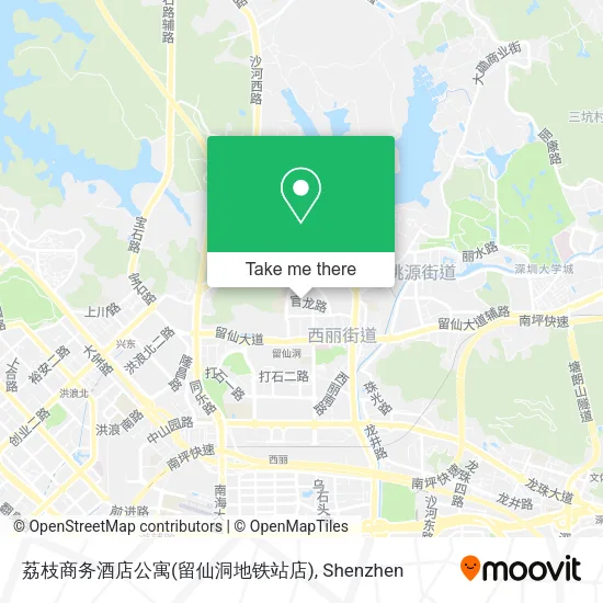 荔枝商务酒店公寓(留仙洞地铁站店) map