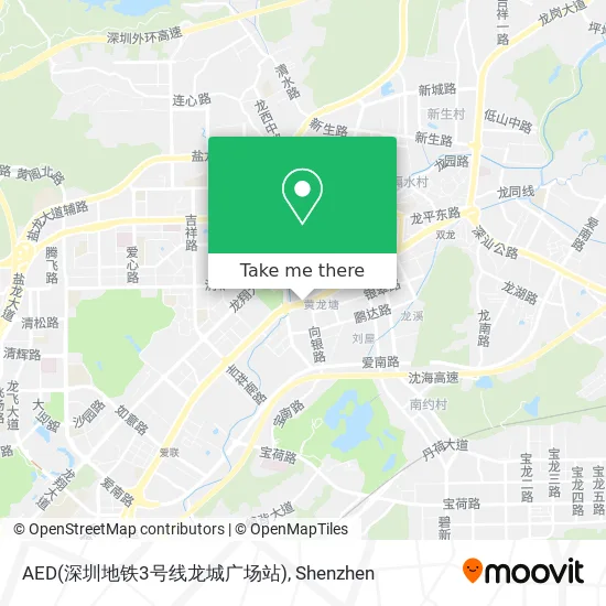 AED(深圳地铁3号线龙城广场站) map