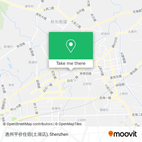 惠州平价住宿(土湖店) map