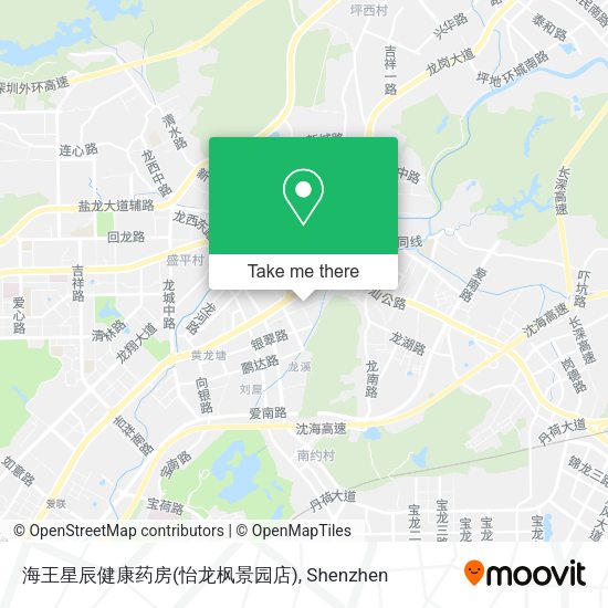 海王星辰健康药房(怡龙枫景园店) map