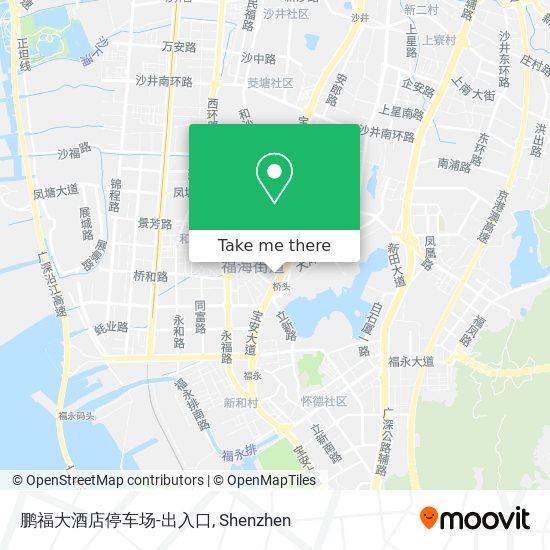 鹏福大酒店停车场-出入口 map
