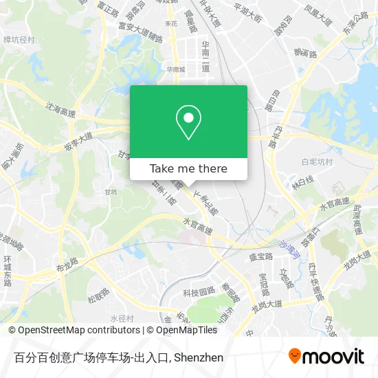 百分百创意广场停车场-出入口 map
