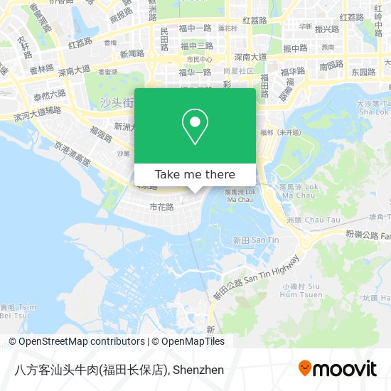 八方客汕头牛肉(福田长保店) map