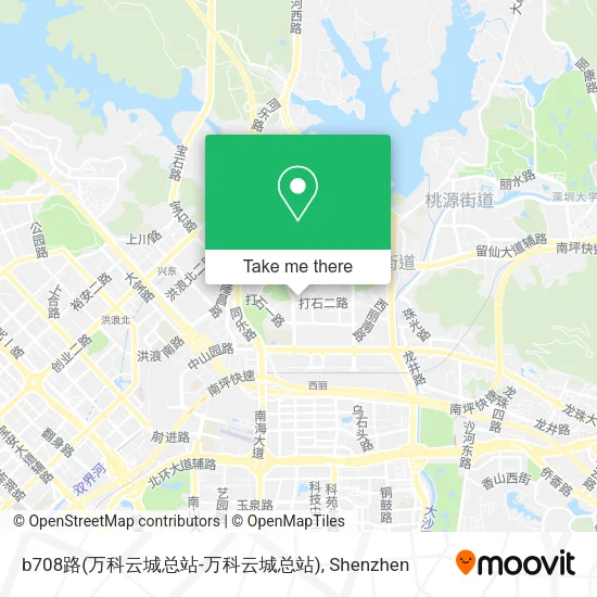 b708路(万科云城总站-万科云城总站) map