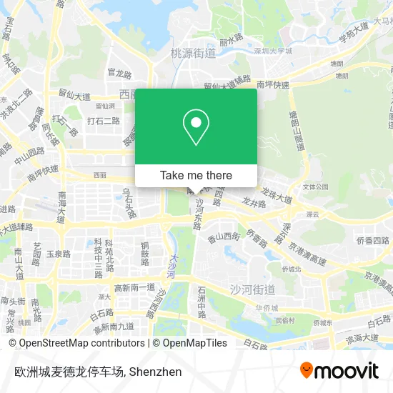 欧洲城麦德龙停车场 map