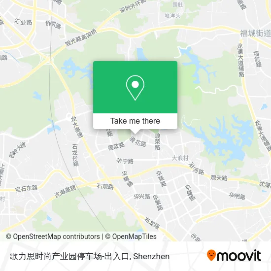 歌力思时尚产业园停车场-出入口 map