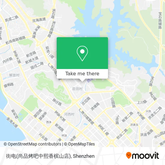 街电(尚品烤吧中熙香槟山店) map
