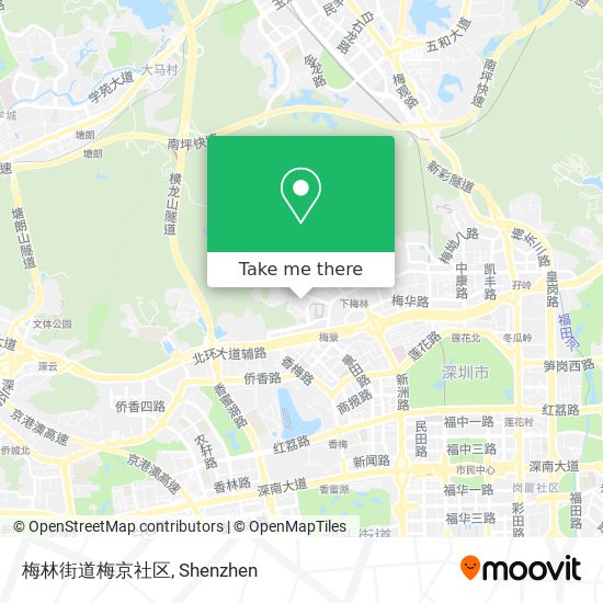 梅林街道梅京社区 map