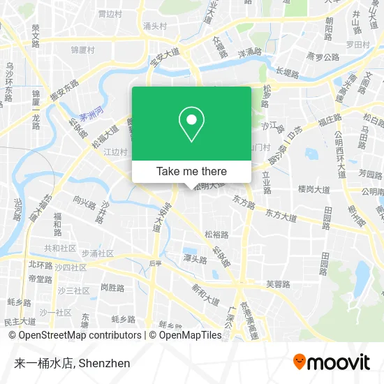 来一桶水店 map