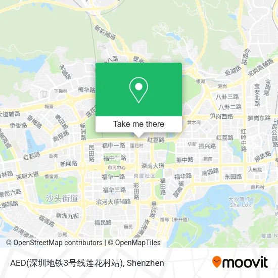 AED(深圳地铁3号线莲花村站) map