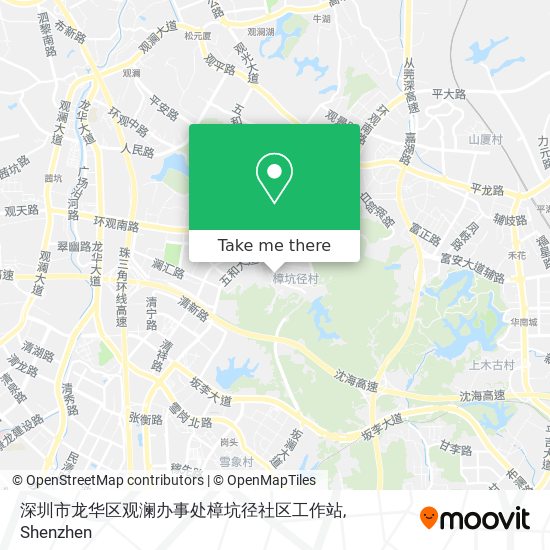 深圳市龙华区观澜办事处樟坑径社区工作站 map