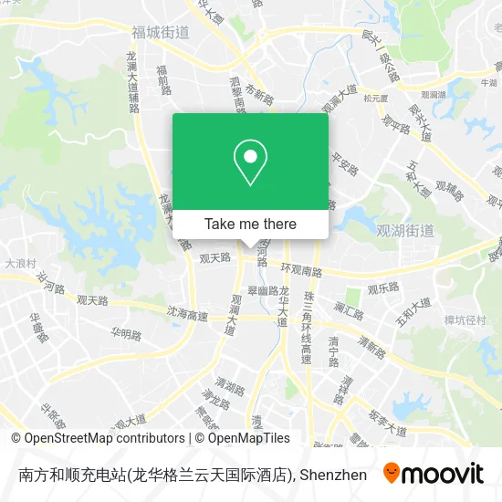 南方和顺充电站(龙华格兰云天国际酒店) map