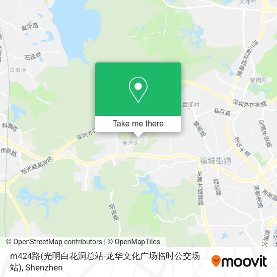 m424路(光明白花洞总站-龙华文化广场临时公交场站) map