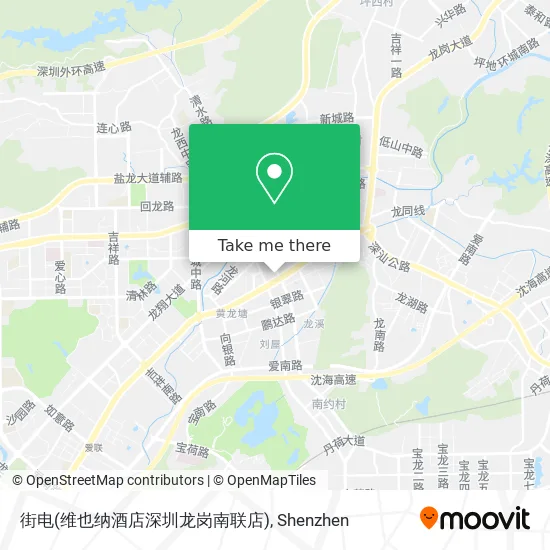 街电(维也纳酒店深圳龙岗南联店) map