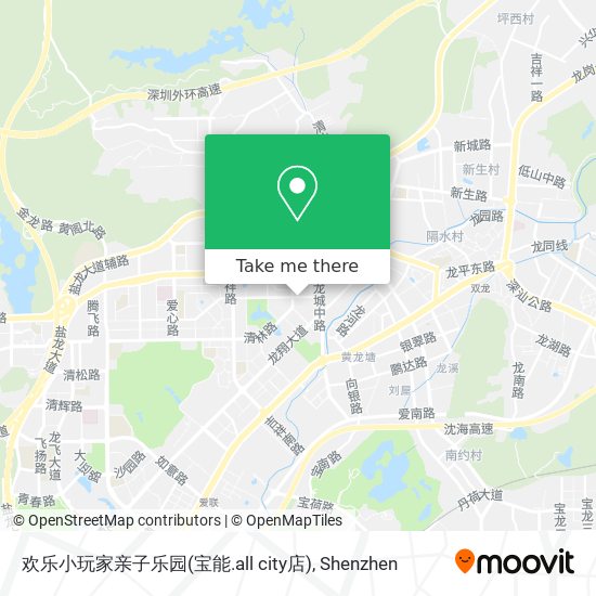 欢乐小玩家亲子乐园(宝能.all city店) map