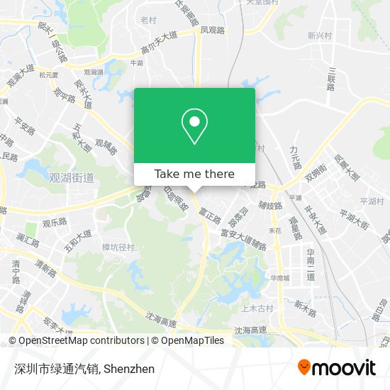 深圳市绿通汽销 map