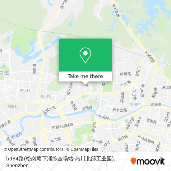 b984路(松岗塘下涌综合场站-燕川北部工业园) map