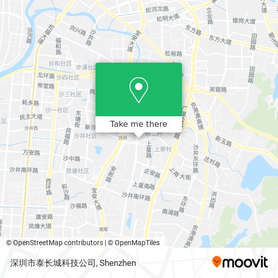 深圳市泰长城科技公司 map