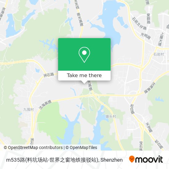 m535路(料坑场站-世界之窗地铁接驳站) map