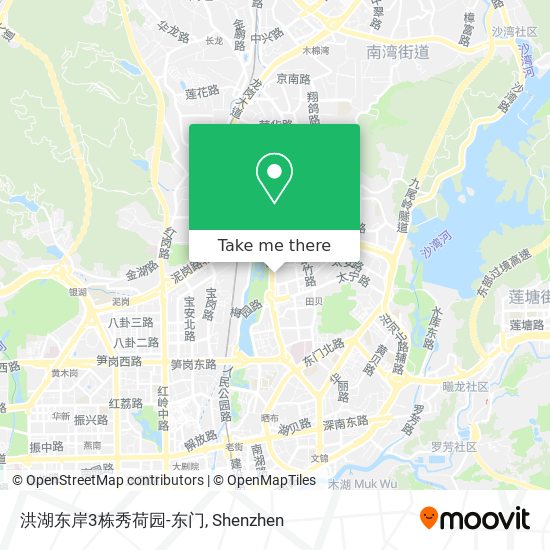 洪湖东岸3栋秀荷园-东门 map