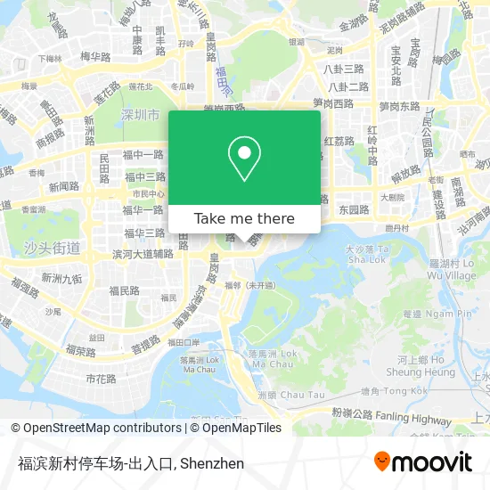 福滨新村停车场-出入口 map