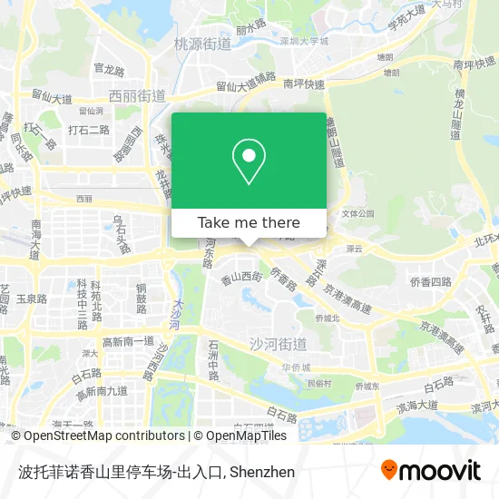 波托菲诺香山里停车场-出入口 map