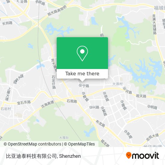 比亚迪泰科技有限公司 map
