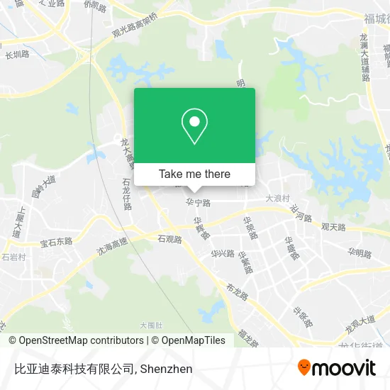 比亚迪泰科技有限公司 map