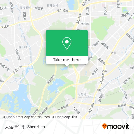 大运神仙湖 map