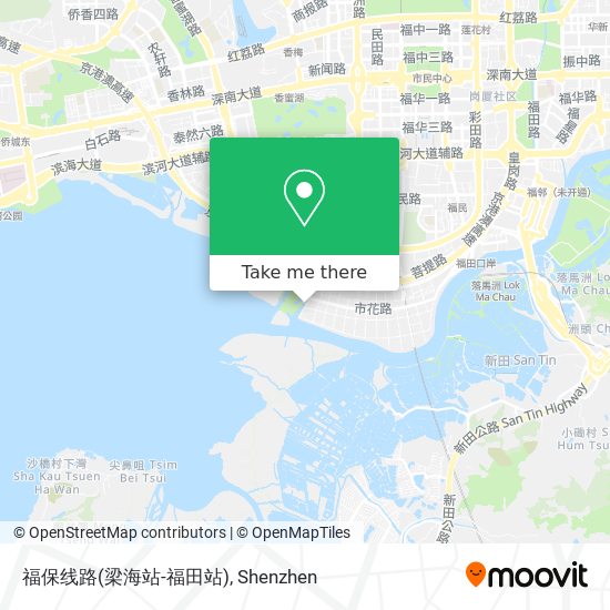 福保线路(梁海站-福田站) map