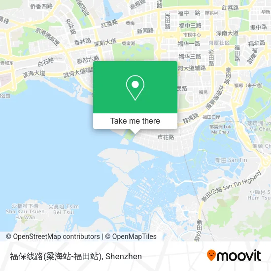 福保线路(梁海站-福田站) map