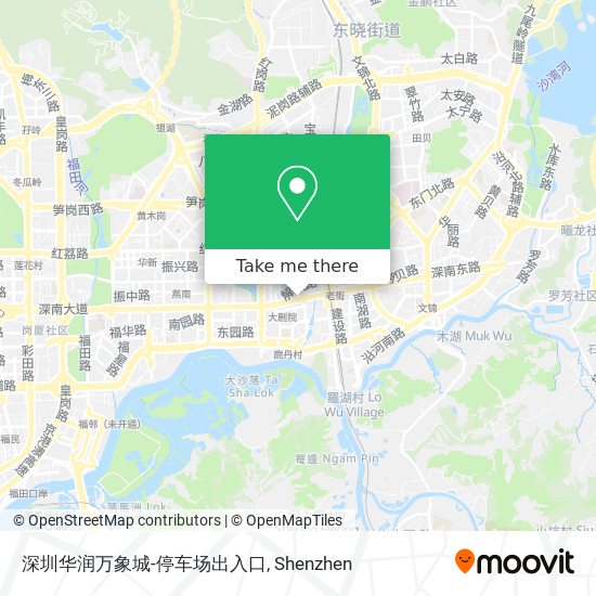深圳华润万象城-停车场出入口 map