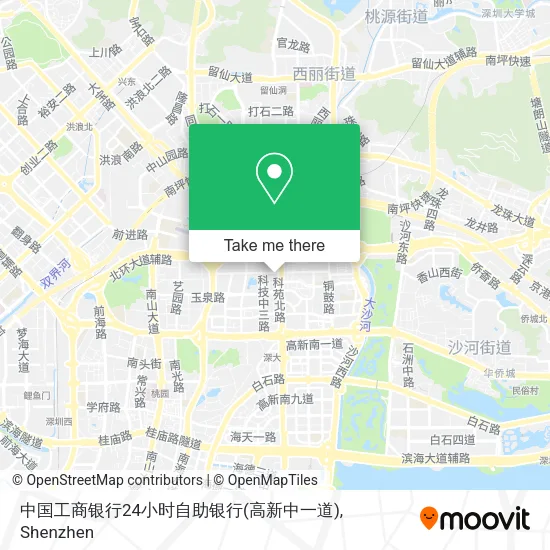 中国工商银行24小时自助银行(高新中一道) map