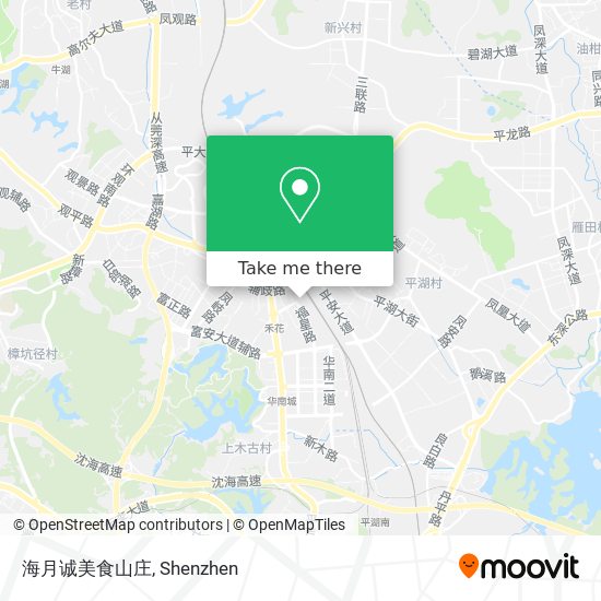 海月诚美食山庄 map