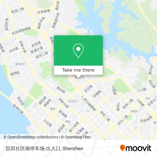 臣田社区南停车场-出入口 map