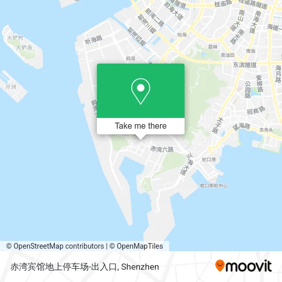 赤湾宾馆地上停车场-出入口 map