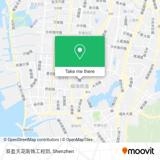 双盈天花装饰工程部 map